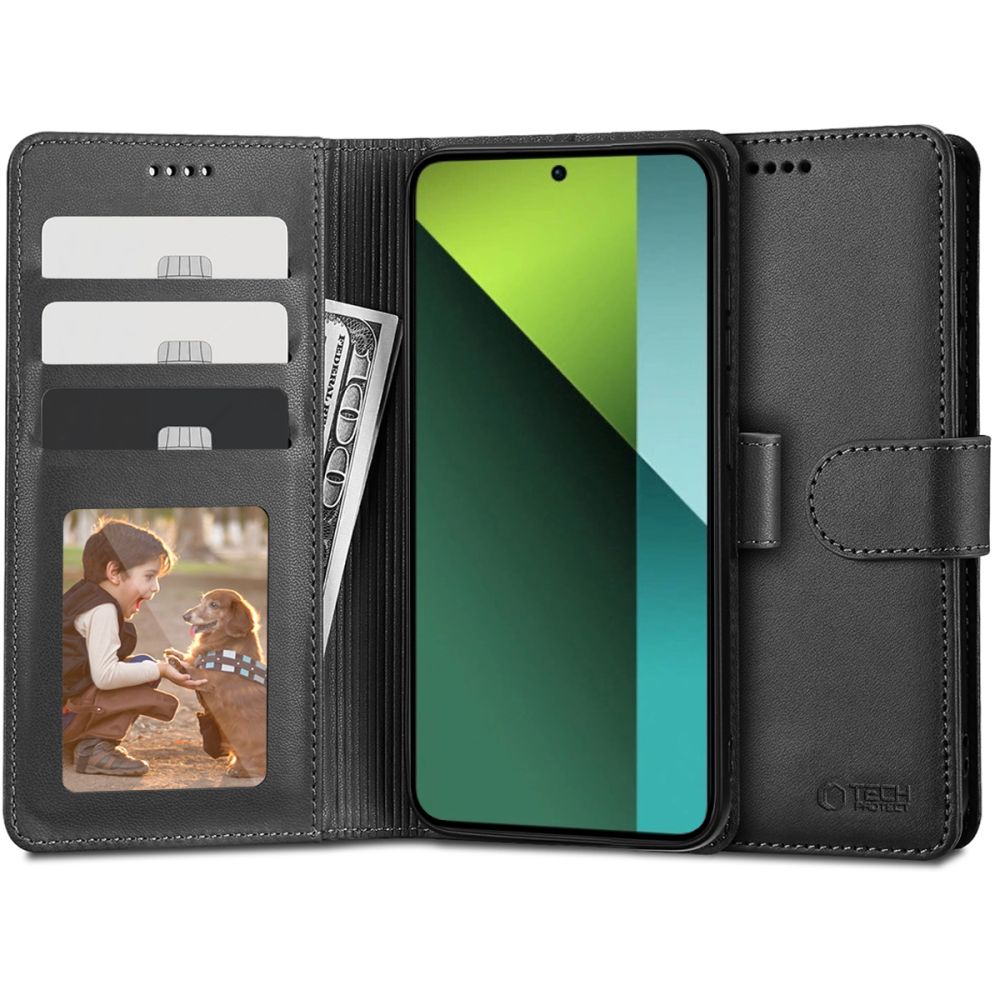 Husa pentru Xiaomi Poco X6 / Note 13 Pro 5G, Tech-Protect, Wallet, Neagra