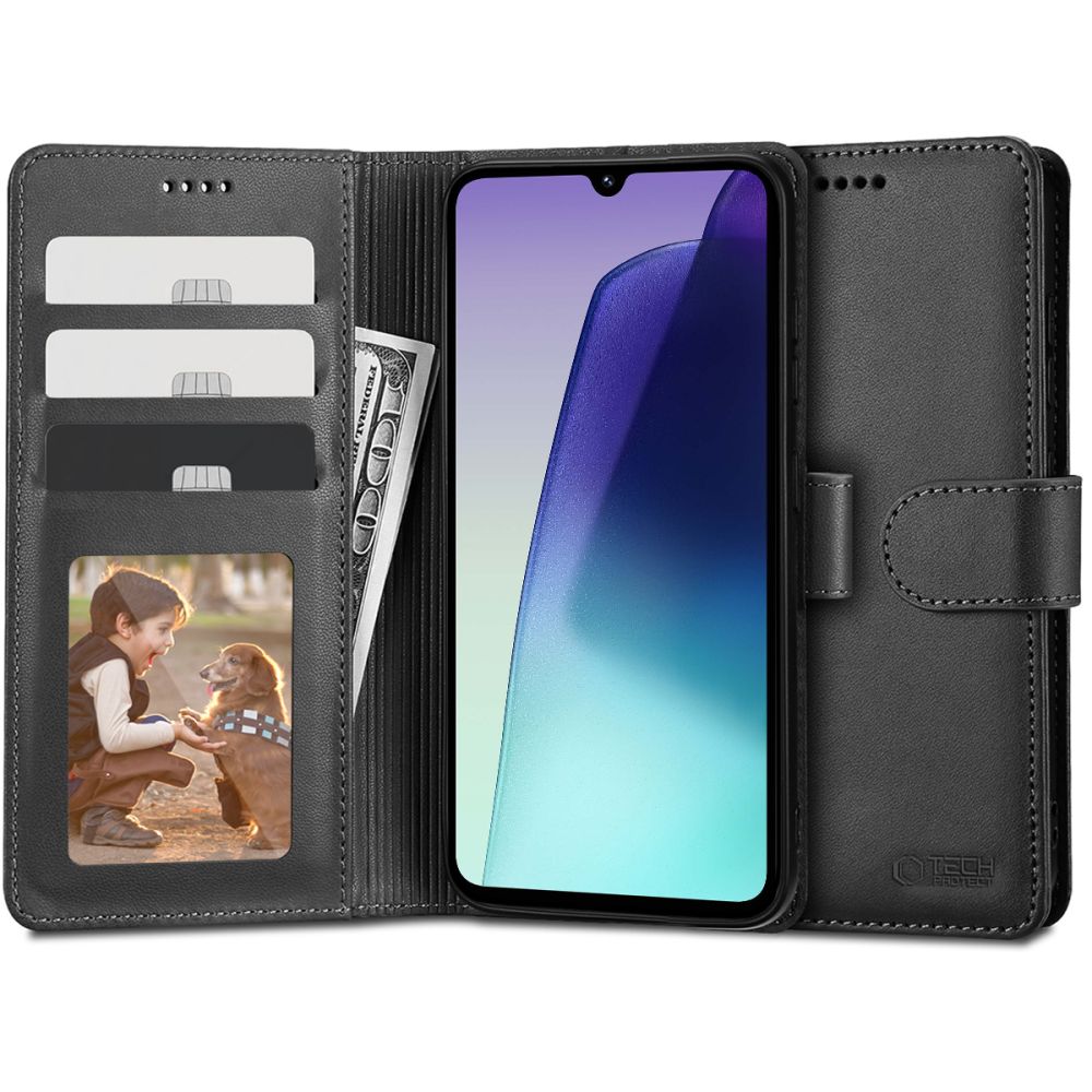 Etui do Xiaomi Poco C75 / Redmi 14C, Tech-Protect, portfel, czarny 