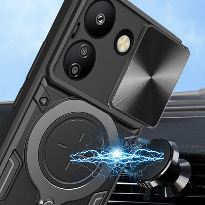 Husa pentru Xiaomi Poco C65 / Redmi 13C, Techsuit, CamGuard Pro, Neagra