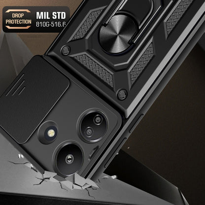 Husa pentru Xiaomi Poco C65 / Redmi 13C, Techsuit, CamShield, Neagra