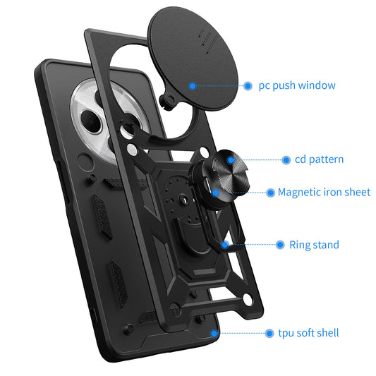 Husa pentru Xiaomi Poco C75 / Redmi 14C, Techsuit, CamShield, Neagra
