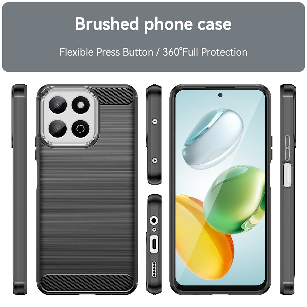 Husa pentru Xiaomi Poco C75 / Redmi 14C, Techsuit, Carbon, Albastra