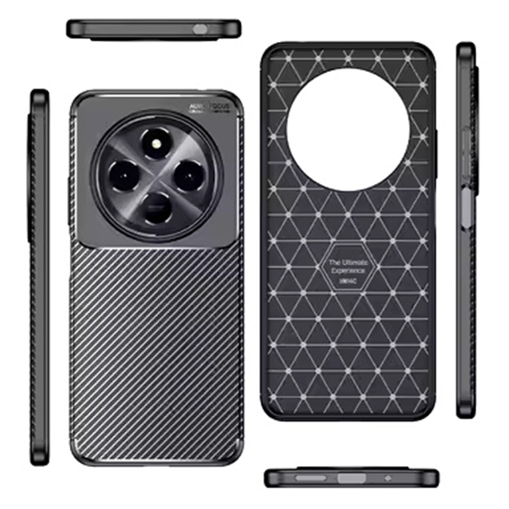 Husa pentru Xiaomi Poco C75 / Redmi 14C, Techsuit, CarbonFiber, Neagra