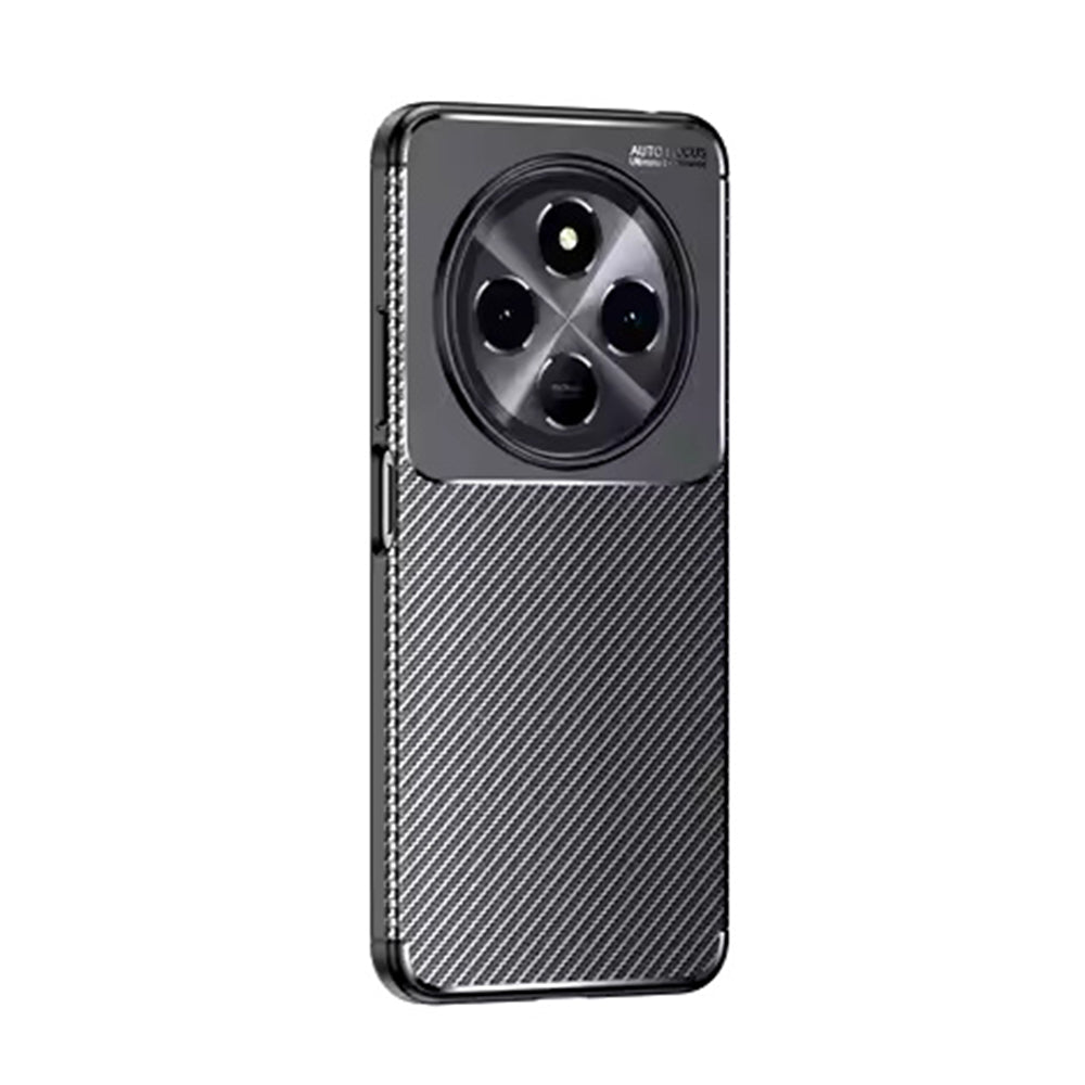 Husa pentru Xiaomi Poco C75 / Redmi 14C, Techsuit, CarbonFiber, Neagra