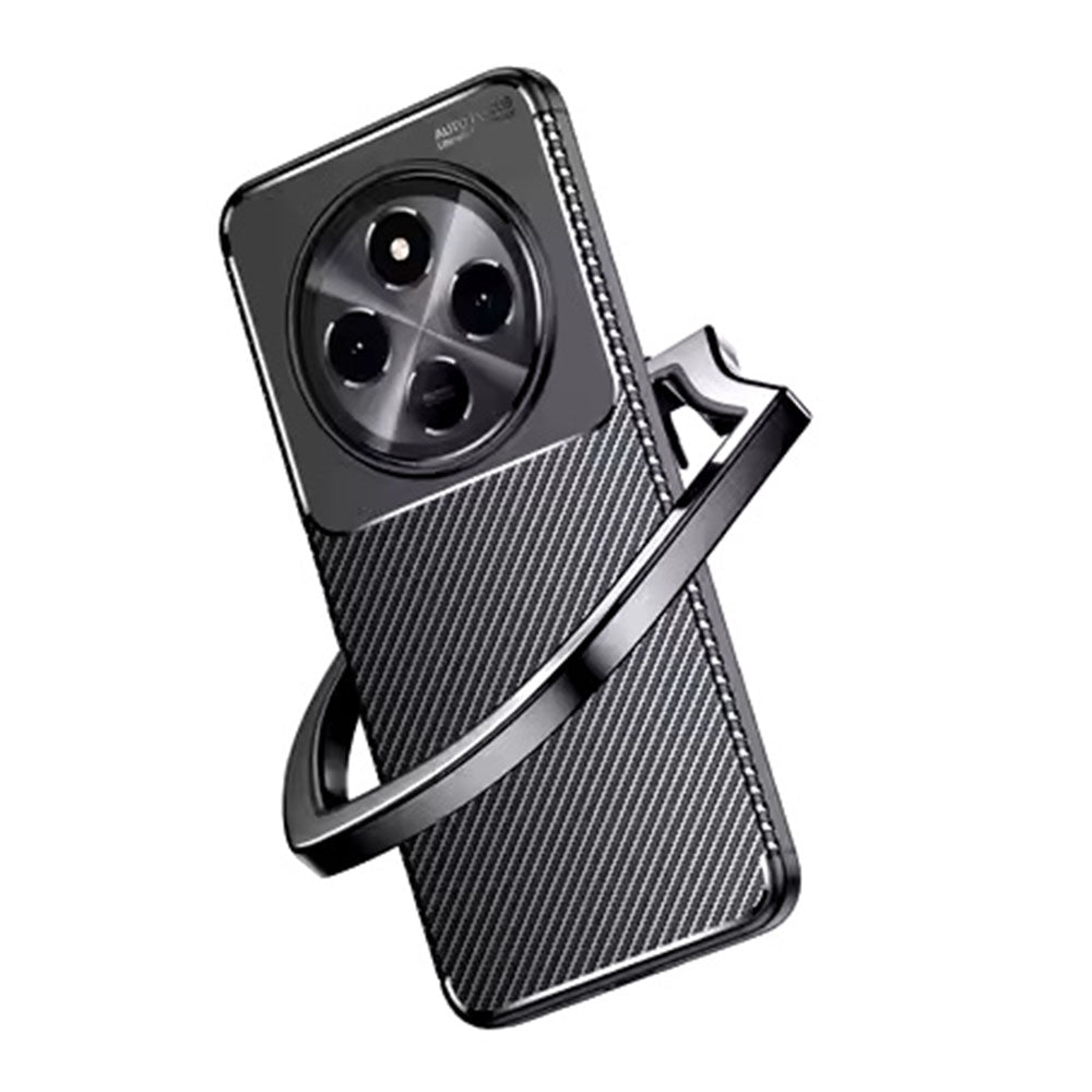 Husa pentru Xiaomi Poco C75 / Redmi 14C, Techsuit, CarbonFiber, Neagra