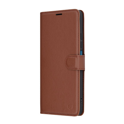 Husa pentru Xiaomi Poco C75 / Redmi 14C, Techsuit, Leather Folio, Maro