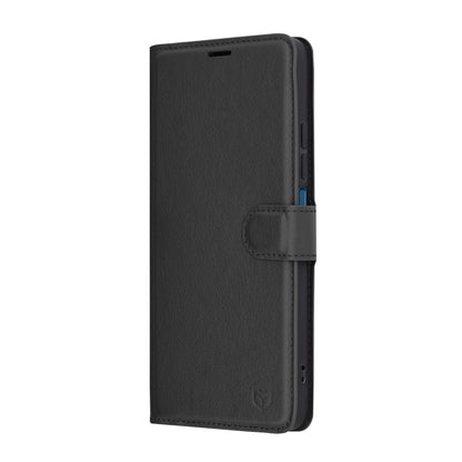 Husa pentru Xiaomi Poco C75 / Redmi 14C, Techsuit, Leather Folio, Neagra