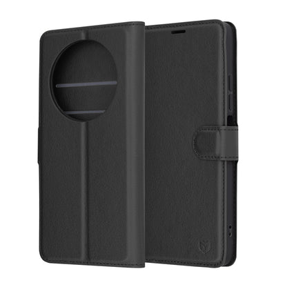 Husa pentru Xiaomi Poco C75 / Redmi 14C, Techsuit, Leather Folio, Neagra