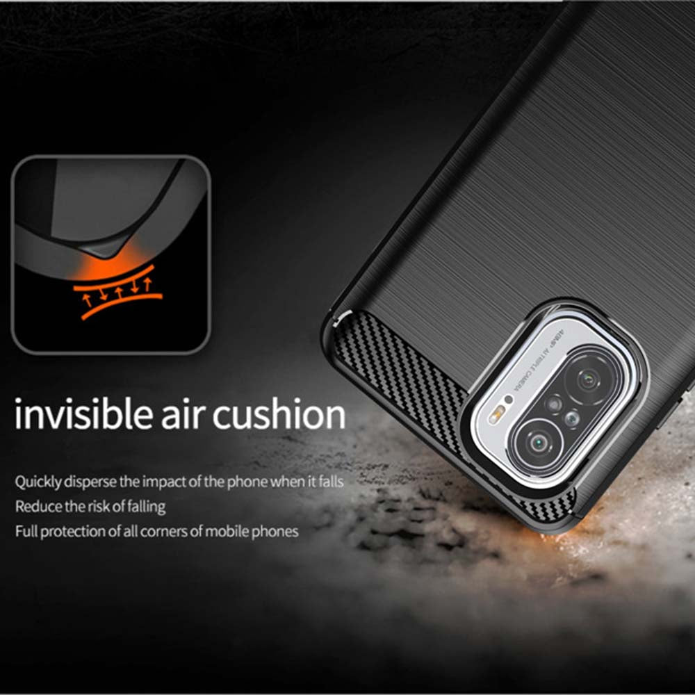 Husa pentru Xiaomi Poco F3 / Mi 11i, Techsuit, Carbon, Neagra