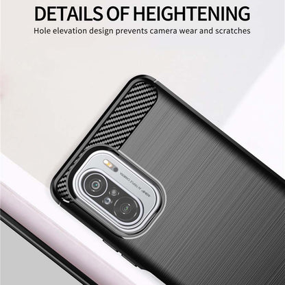 Husa pentru Xiaomi Poco F3 / Mi 11i, Techsuit, Carbon, Neagra