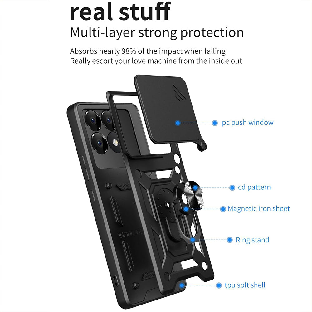 Husa pentru Xiaomi Poco F6 Pro, Techsuit, CamShield, Verde
