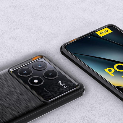 Husa pentru Xiaomi Poco F6 Pro, Techsuit, Carbon, Neagra