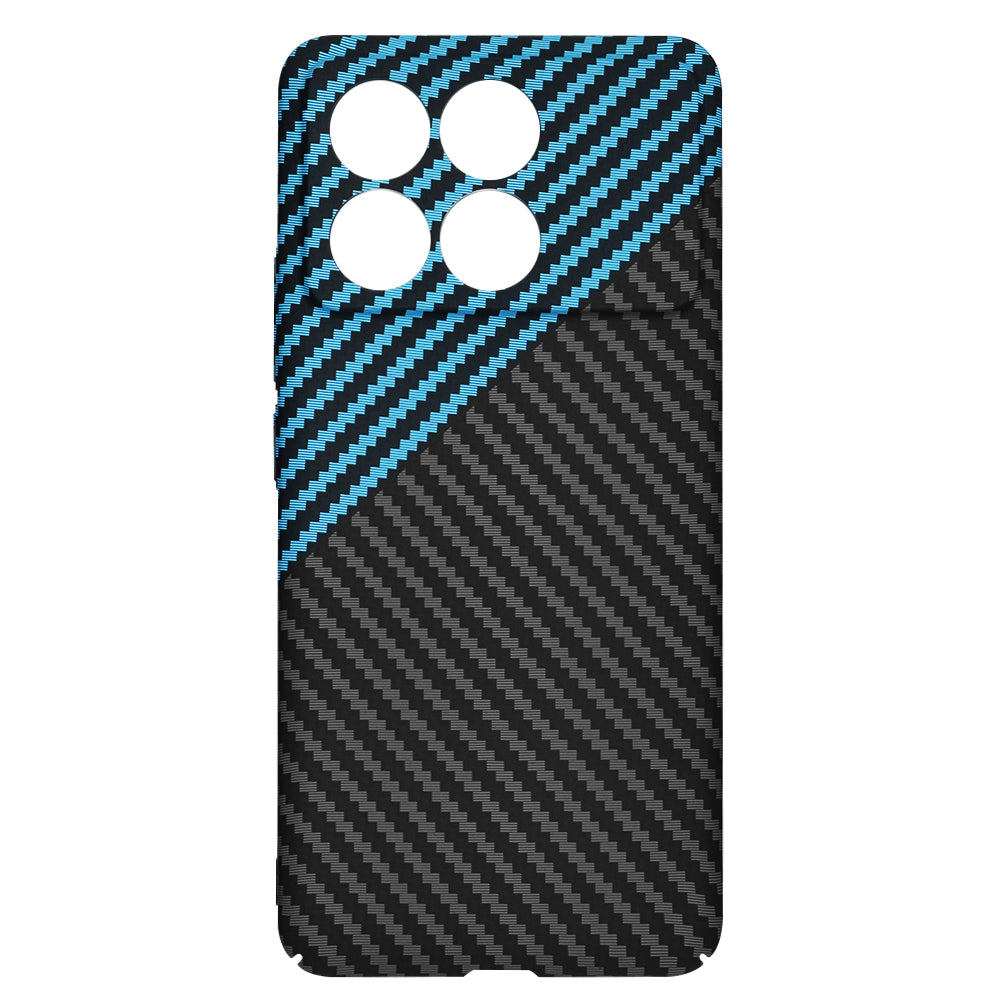 Husa pentru Xiaomi Poco F6 Pro, Techsuit, Carbonite FiberShell, Neagra Bleu