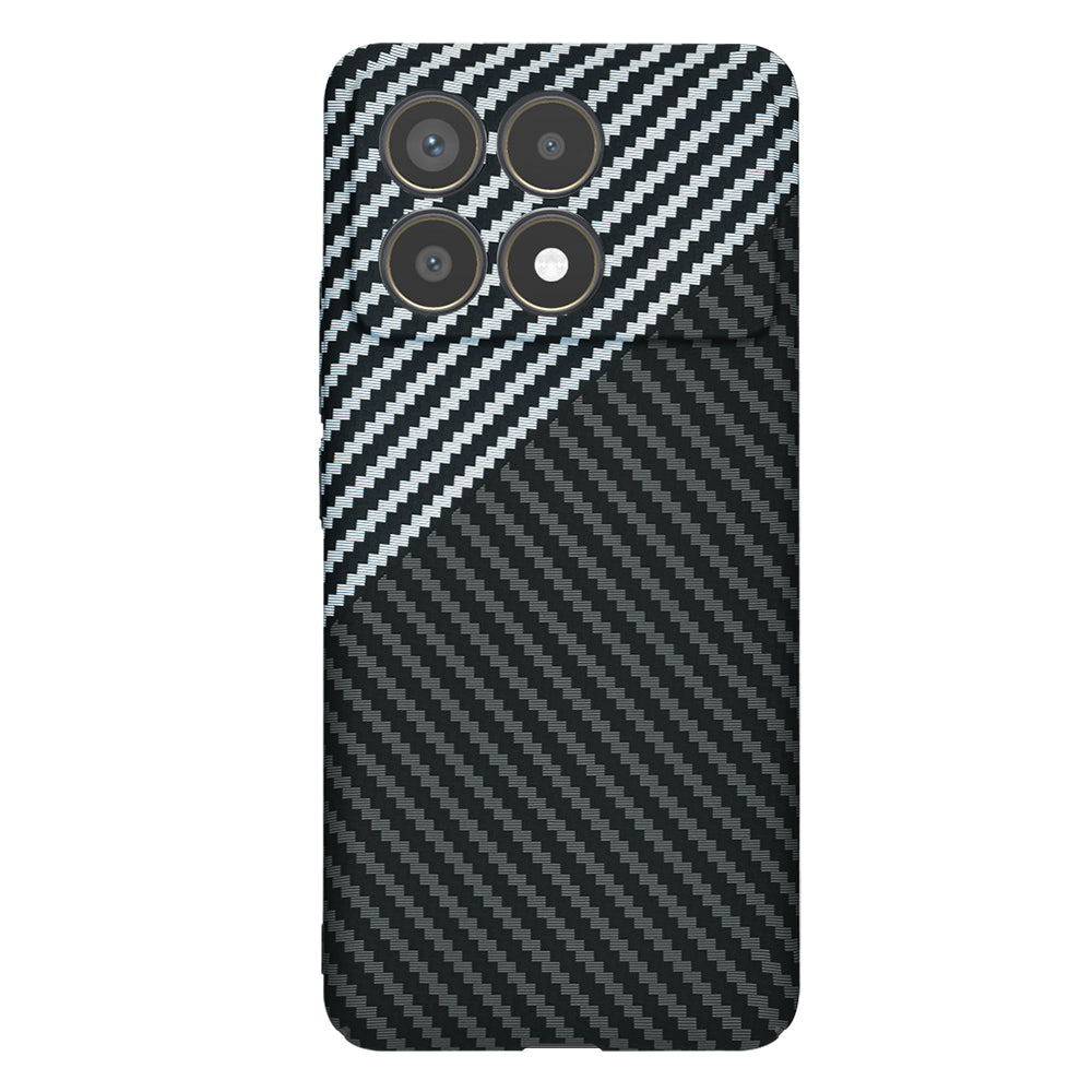 Husa pentru Xiaomi Poco F6 Pro, Techsuit, Carbonite FiberShell, Neagra Gri