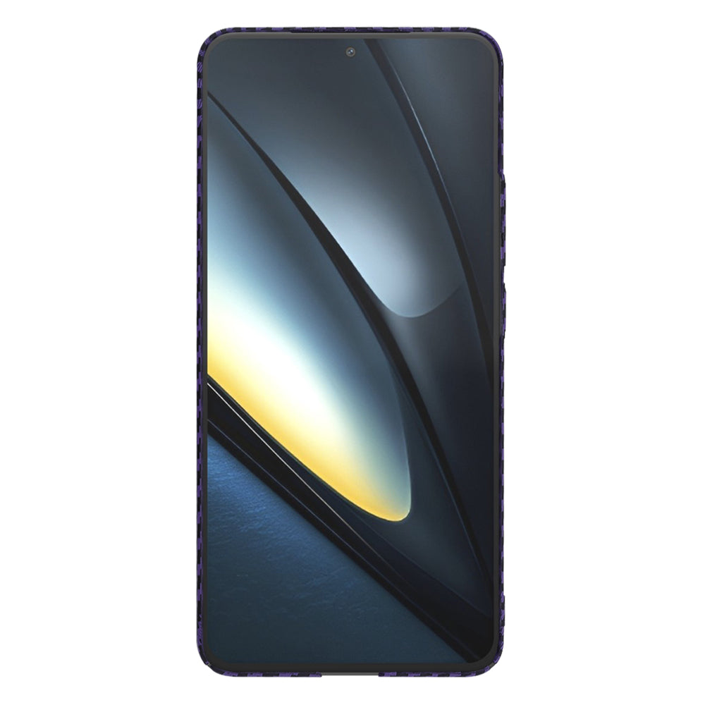 Husa pentru Xiaomi Poco F6 Pro, Techsuit, Carbonite FiberShell, Mov
