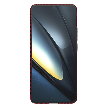Husa pentru Xiaomi Poco F6 Pro, Techsuit, Carbonite FiberShell, Rosie