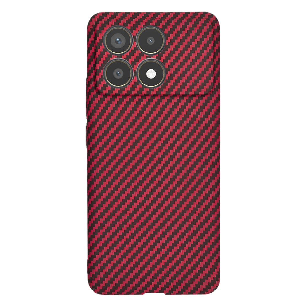 Husa pentru Xiaomi Poco F6 Pro, Techsuit, Carbonite FiberShell, Rosie