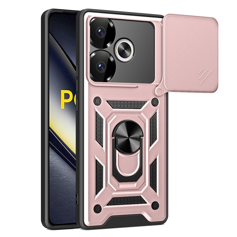 Husa pentru Xiaomi Poco F6, Techsuit, CamShield, Roz