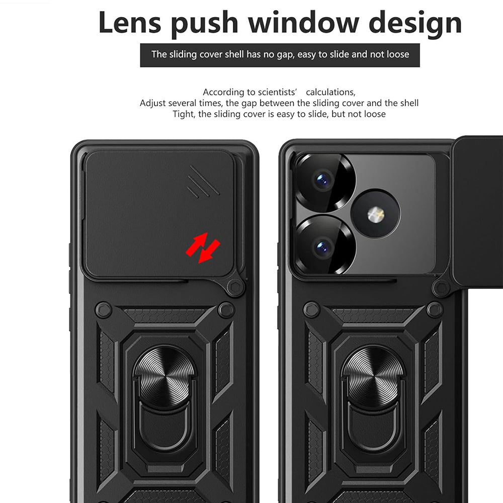 Husa pentru Xiaomi Poco F6, Techsuit, CamShield, Roz