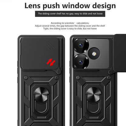 Husa pentru Xiaomi Poco F6, Techsuit, CamShield, Roz