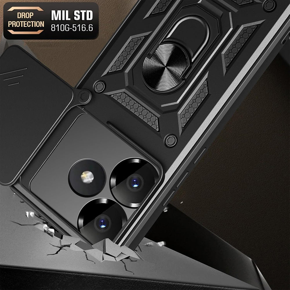 Husa pentru Xiaomi Poco F6, Techsuit, CamShield, Roz