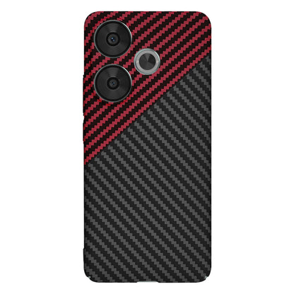 Husa pentru Xiaomi Poco F6, Techsuit, Carbonite FiberShell, Neagra Rosie