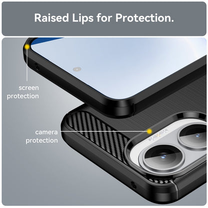 Husa pentru Xiaomi Poco F7, Techsuit, Carbon, Neagra