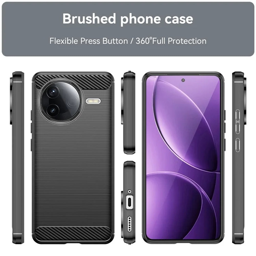 Husa pentru Xiaomi Poco F7 Ultra, Techsuit, Carbon, Neagra