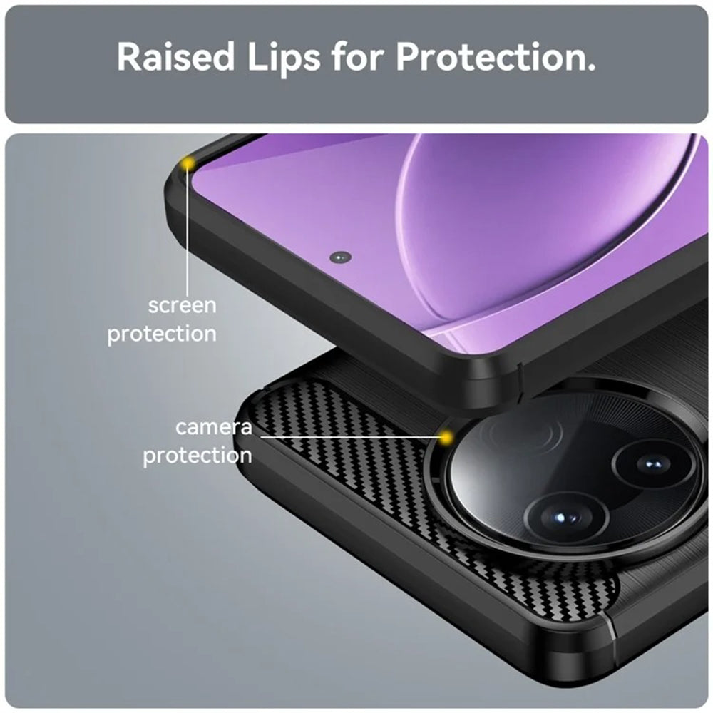 Husa pentru Xiaomi Poco F7 Ultra, Techsuit, Carbon, Neagra