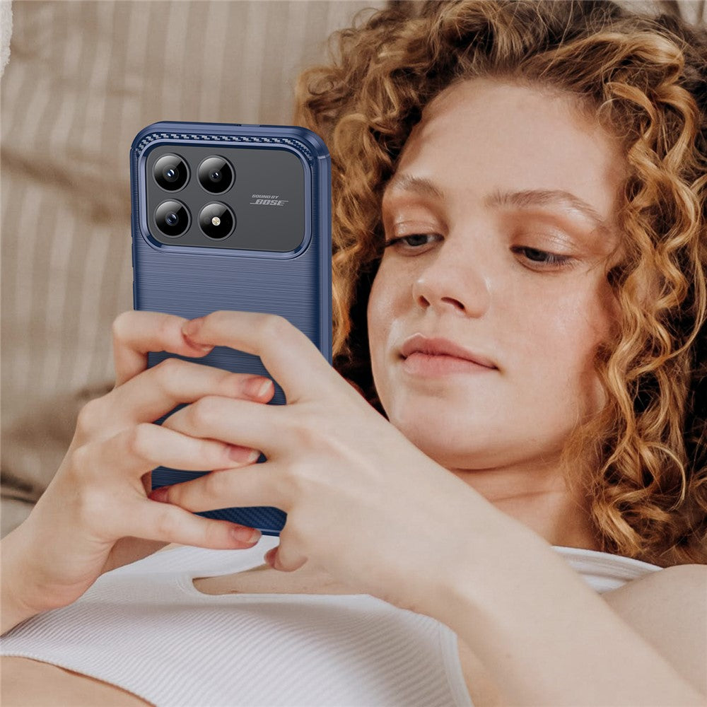 Husa pentru Xiaomi Poco F9 Pro, Techsuit, Carbon, Albastra