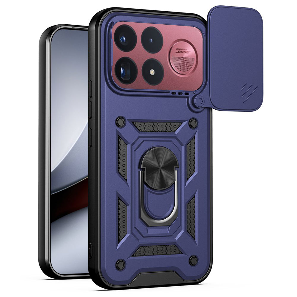 Husa pentru Xiaomi Poco F9 Ultra, Techsuit, CamShield, Albastra