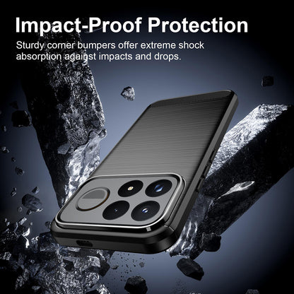 Husa pentru Xiaomi Poco F9 Ultra, Techsuit, Carbon, Neagra