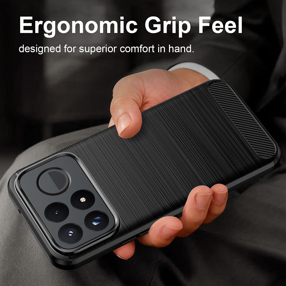 Husa pentru Xiaomi Poco F9 Ultra, Techsuit, Carbon, Neagra