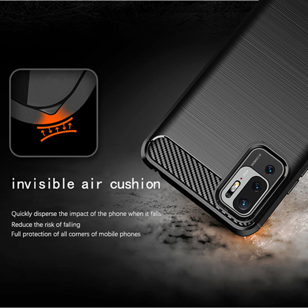 Husa pentru Xiaomi Poco M3 Pro 5G / Redmi Note 10 5G, Techsuit, Carbon, Neagra