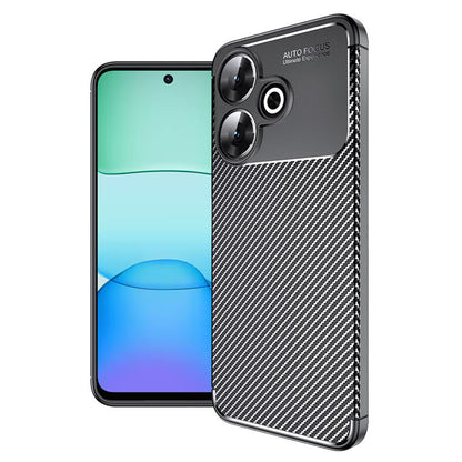 Husa pentru Xiaomi Poco M6 4G / Redmi 13, Techsuit, CarbonFiber, Neagra