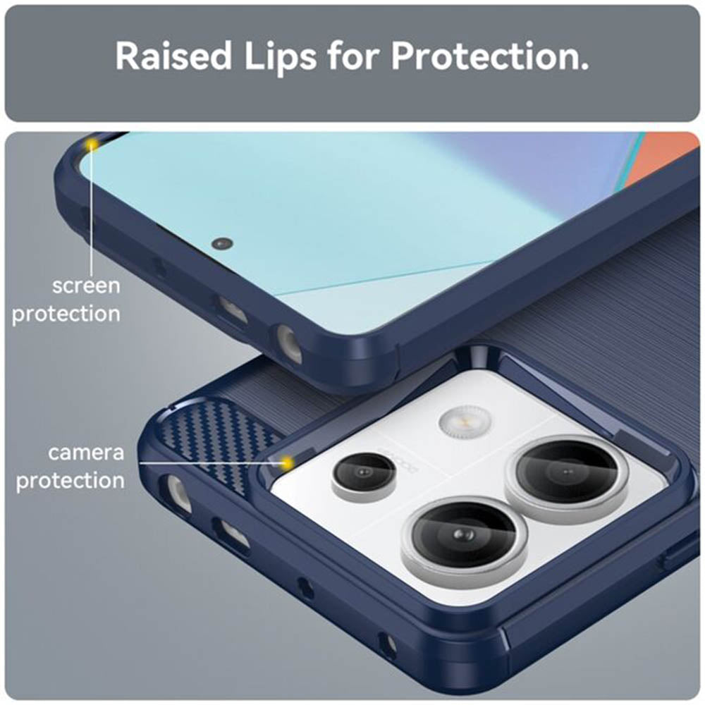Husa pentru Xiaomi Poco M7 Pro 5G, Techsuit, Carbon, Neagra
