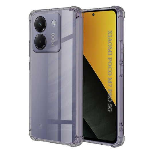 Husa pentru Xiaomi Poco M7 Pro 5G, Techsuit, Shockproof Clear, Fumurie