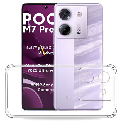 Husa pentru Xiaomi Poco M7 Pro 5G, Techsuit, Shockproof Clear, Transparenta