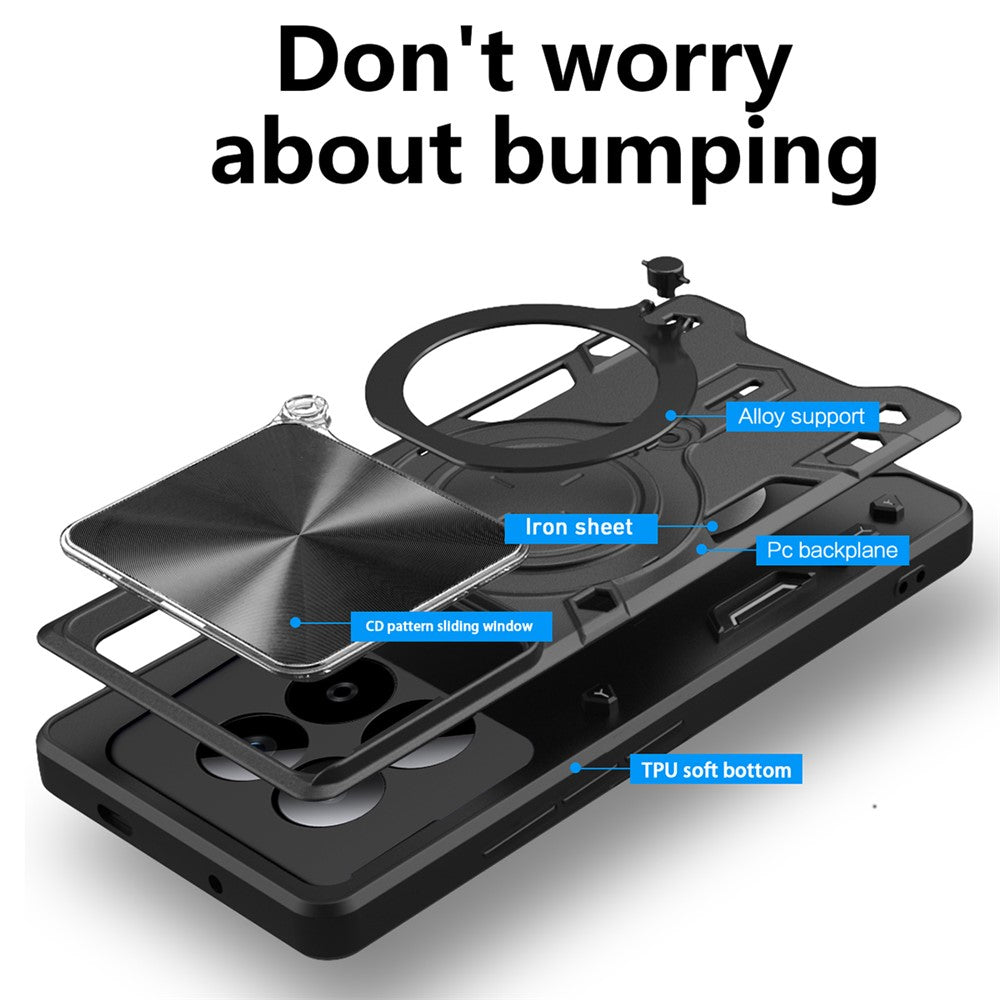 Husa pentru Xiaomi Poco M8 Pro / Redmi Note 15 Pro+ 5G, Techsuit, CamGuard Pro, Neagra