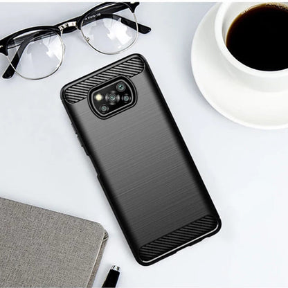 Husa pentru Xiaomi Poco X3 Pro / X3 NFC / X3, Techsuit, Carbon, Neagra