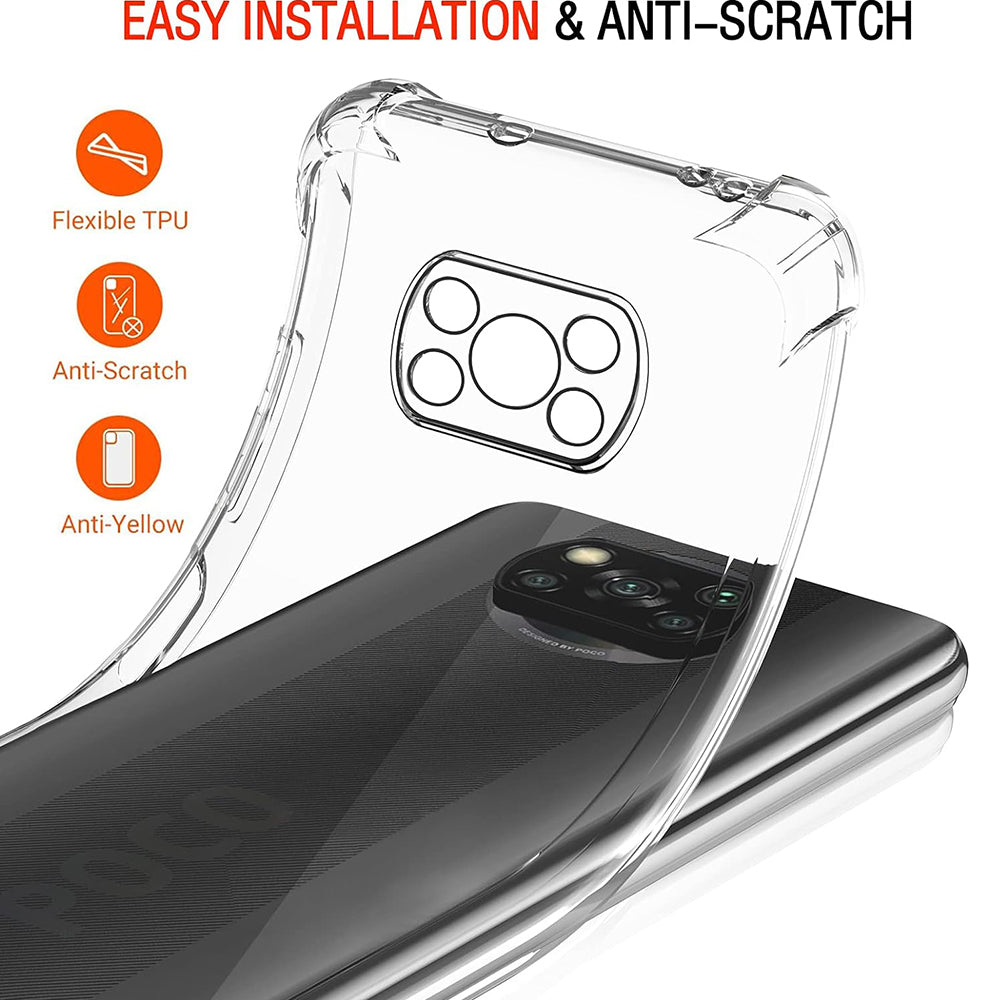 Husa pentru Xiaomi Poco X3 Pro / X3 NFC / X3, Techsuit, Shockproof Clear, Transparenta