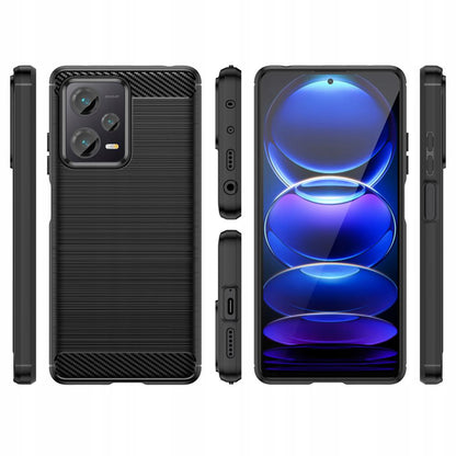 Husa pentru Xiaomi Poco X5 / Note 12 5G, Techsuit, Carbon, Neagra