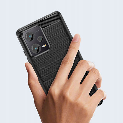 Husa pentru Xiaomi Poco X5 / Note 12 5G, Techsuit, Carbon, Neagra