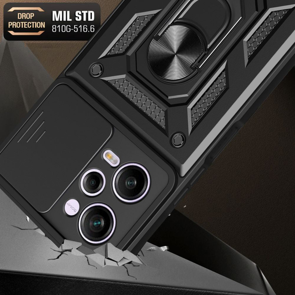 Husa pentru Xiaomi Poco X5 Pro / Redmi Note 12 Pro 5G, Techsuit, CamShield, Neagra