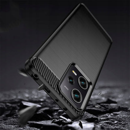 Husa pentru Xiaomi Poco X5 Pro / Redmi Note 12 Pro 5G, Techsuit, Carbon, Neagra