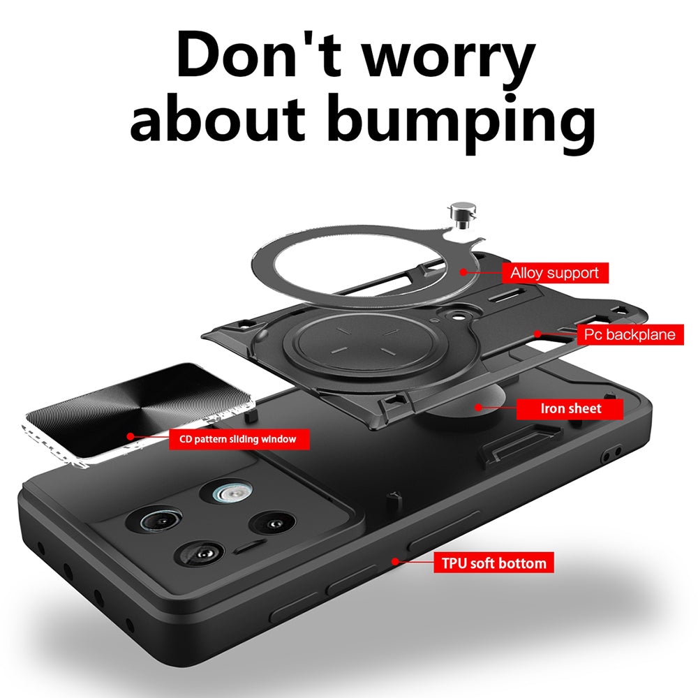 Husa pentru Xiaomi Poco X6 / Note 13 Pro 5G, Techsuit, CamGuard Pro, Neagra