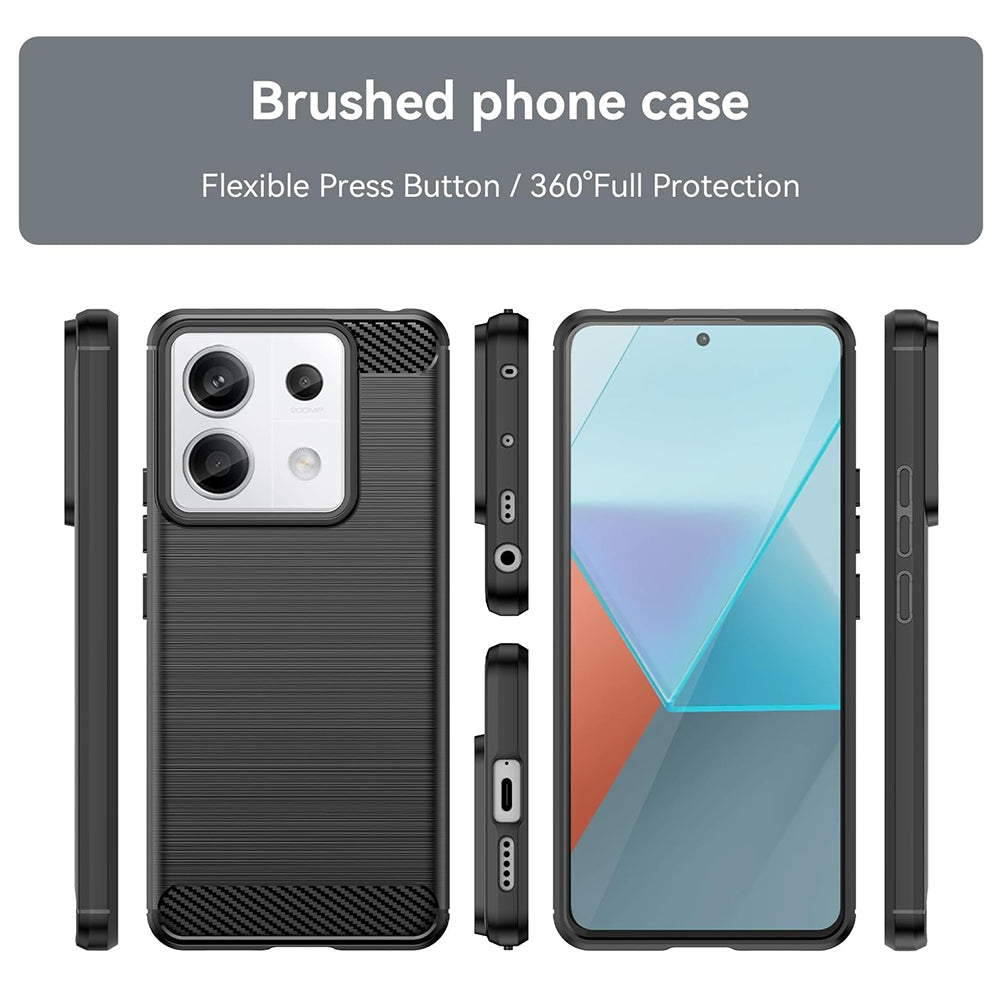 Husa pentru Xiaomi Poco X6 / Note 13 Pro 5G, Techsuit, Carbon, Neagra