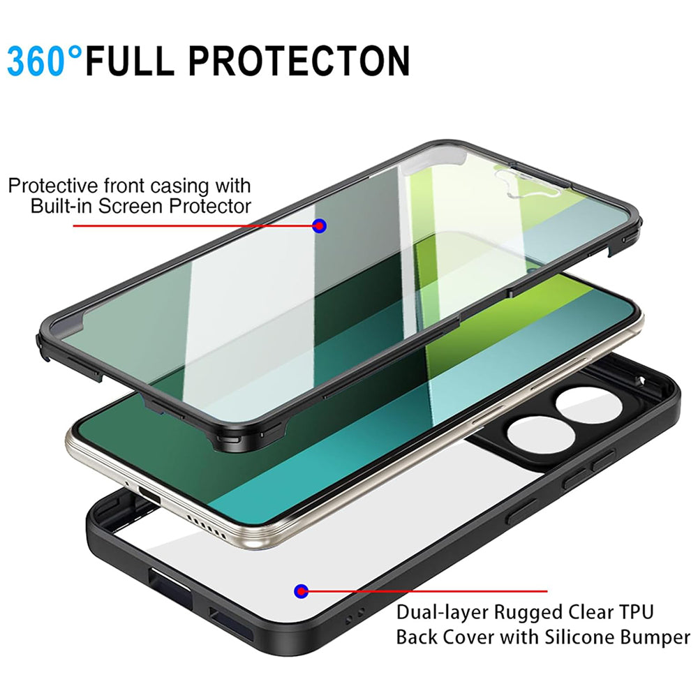 Husa pentru Xiaomi Poco X6 / Note 13 Pro 5G, Techsuit, ColorVerse 360, Neagra