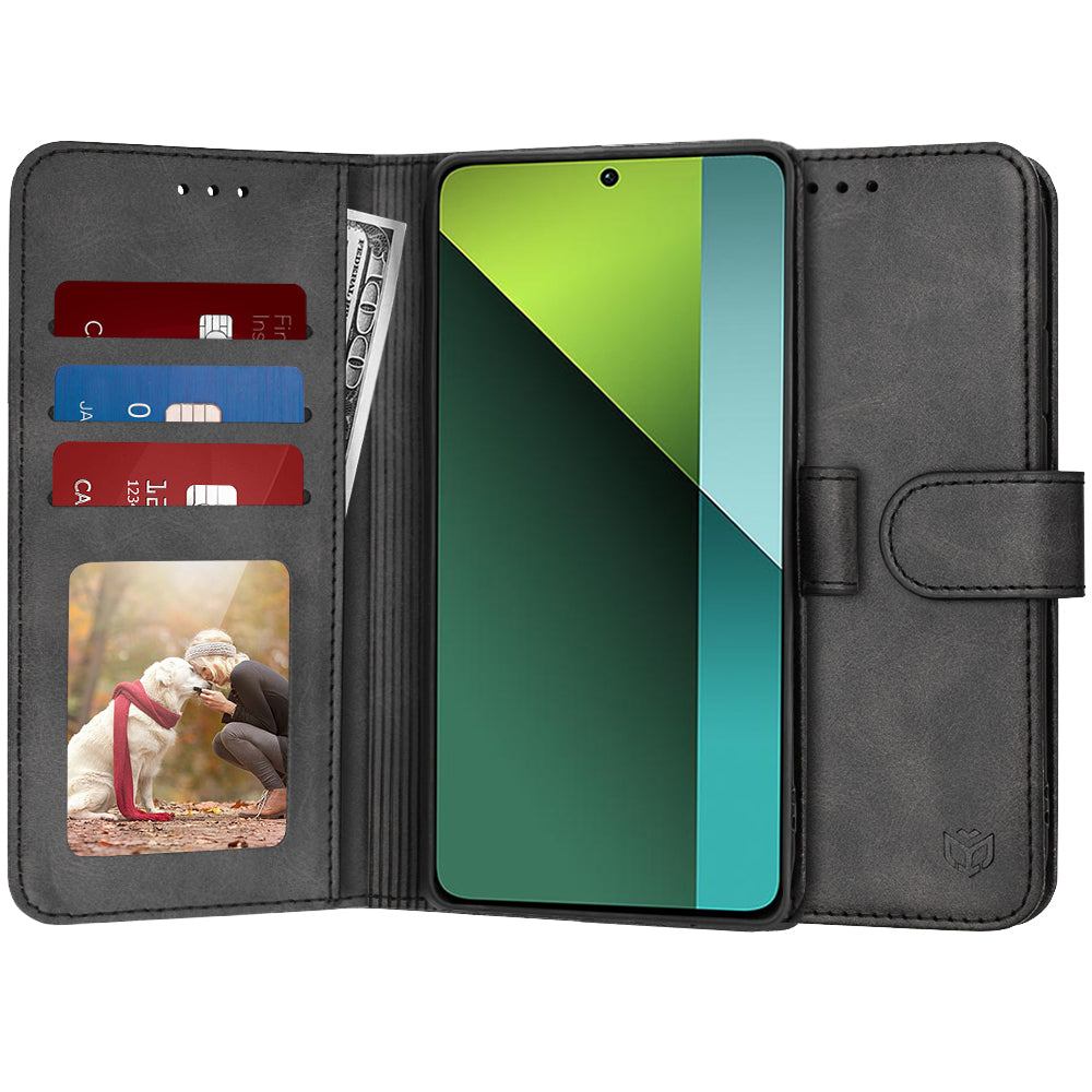 Husa pentru Xiaomi Poco X6 / Note 13 Pro 5G, Techsuit, Diary Book, Neagra