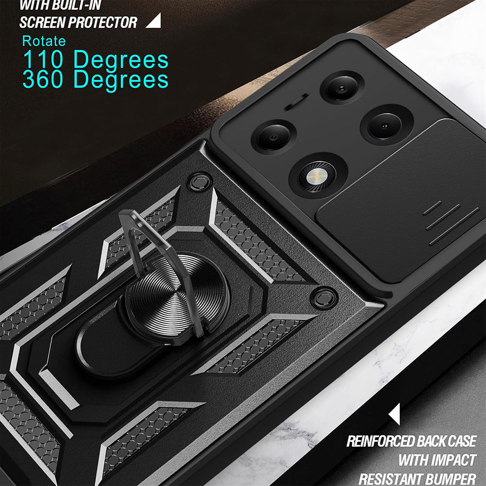 Husa pentru Xiaomi Poco X7 / Note 14 Pro 5G, Techsuit, CamShield, Neagra